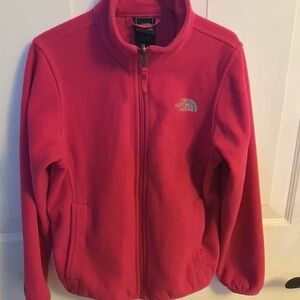 Girls Pink North Face Fleece Jacket